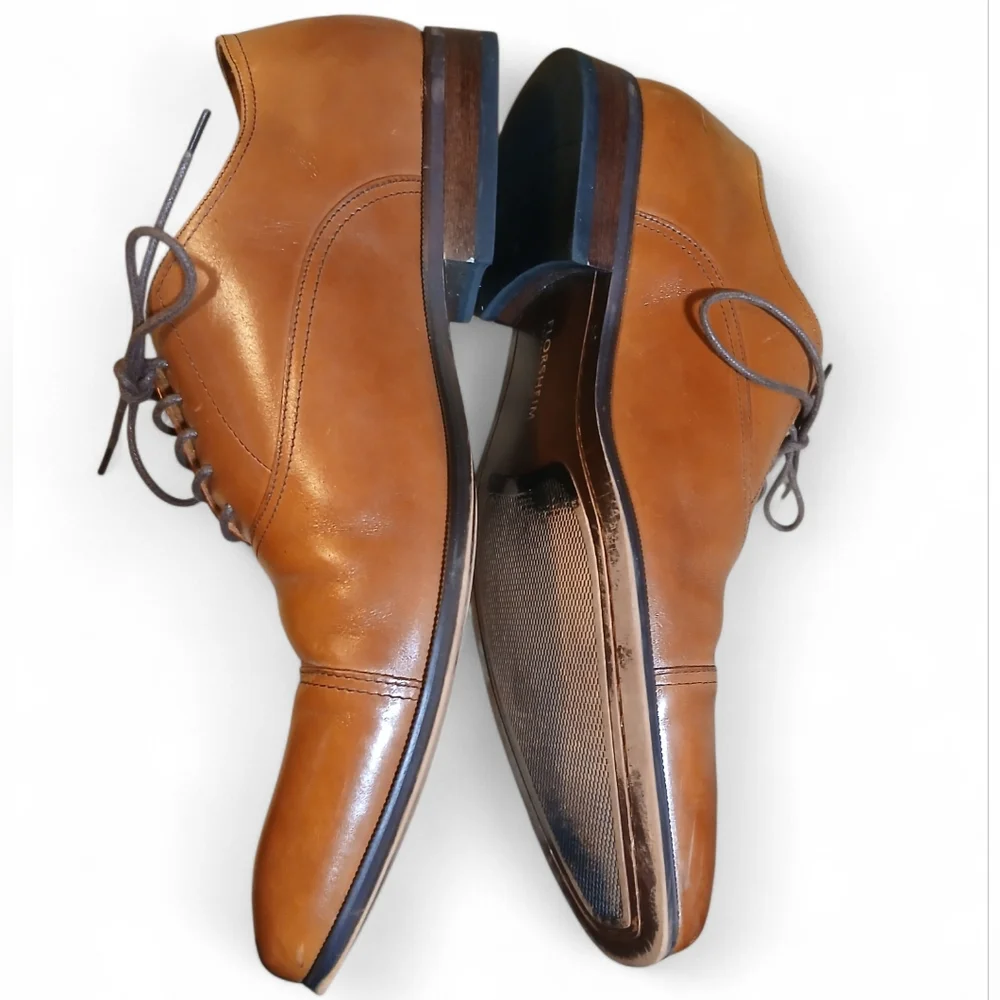 Florsheim Men's Size 12 Tan Leather Oxfords